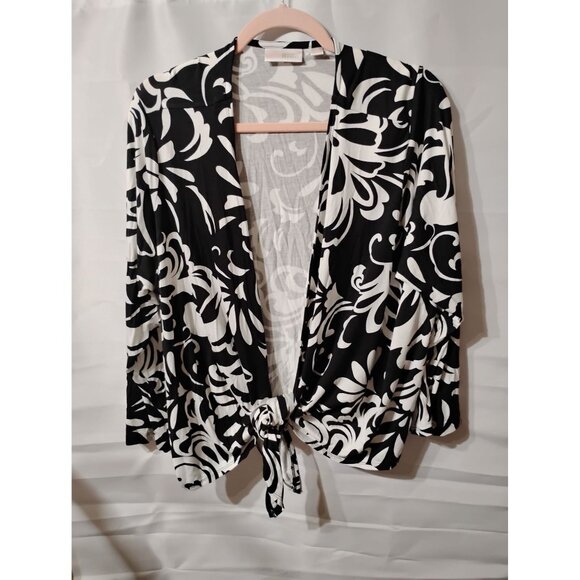 Belle by Kim Gravel open front cropped cardigan 2XP Rayon Viscose SS-65 - Picture 1 of 8